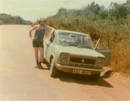 The man and his car - a Fiat 127