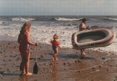 Penny and Jessica being dumped at sea