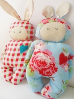 Bunny cuddlies in Cath Kidston cotton