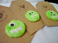 Furry monster badges