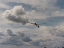 Joan in glider