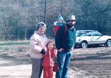 My mum, Penny, Jessica and me 1985