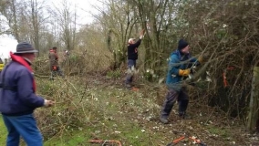 Brush clearance at Radcot Lock 26-01-2017
